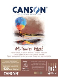 Canson Mi-Teintes Velvet 24x32 cm &ndash; Brown Tones