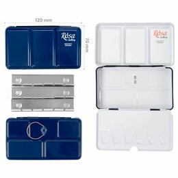 ROSA Empty Metal Case for 12 Pans - Blue