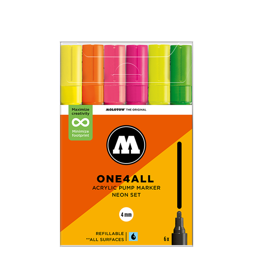 Molotow One4all Acrylic Markers 227HS 6 pcs NEON SET 4 mm